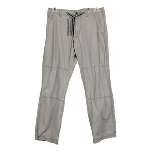 Pants Drawstring Waist Lightweight Top Stitching Button & Zip Close Men's Small